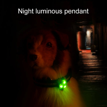 LED Night Light Pet Safety Collar Silicone Pendant (Blue)-garmade.com