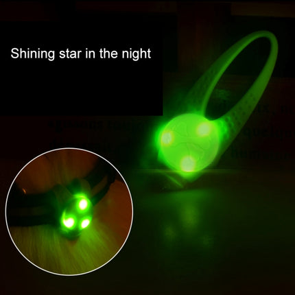LED Night Light Pet Safety Collar Silicone Pendant (Red)-garmade.com