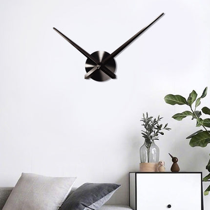 Creative DIY Stainless Steel Wall Clock Home Office Decoration (Black)-garmade.com
