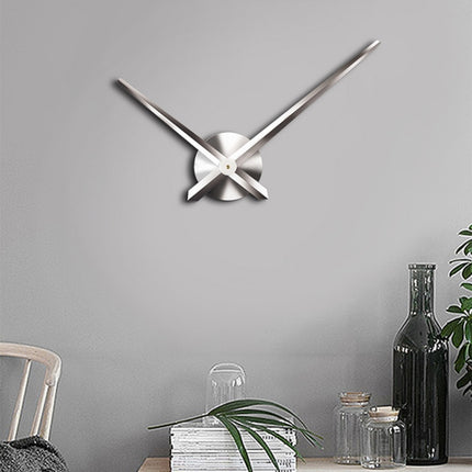 Creative DIY Stainless Steel Wall Clock Home Office Decoration (Silver)-garmade.com