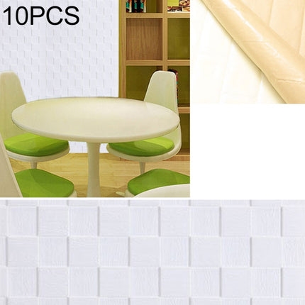 10 PCS Creative 3D Stone Pattern Wall Stickers Wallpaper Decoration, Size: 70 x 70cm(White)-garmade.com