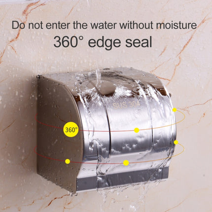 K20 304 Stainless Steel Bathroom Wall-mounted Waterproof Bright Light Paper Towel Roll Holder-garmade.com