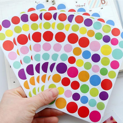 100 PCS Circle Pattern Creative Children DIY Album Diary Watercolor Decorative Sticker-garmade.com