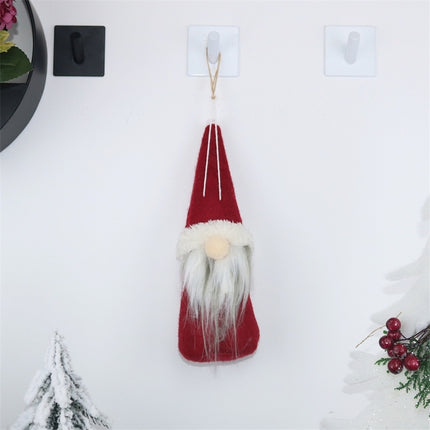 CX20213 Square Faceless Doll Christmas Tree Pendant Decoration(Red)-garmade.com