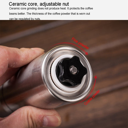 Portable Conical Burr Mill Manual Stainless Steel Hand Crank Coffee Bean Grinder, Capacity: 40g-garmade.com
