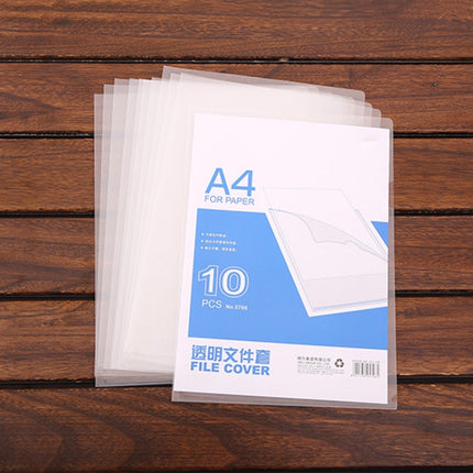 10 PCS Deli Transparent Single Page A4 Folder, Size: 32.1*30.7cm-garmade.com