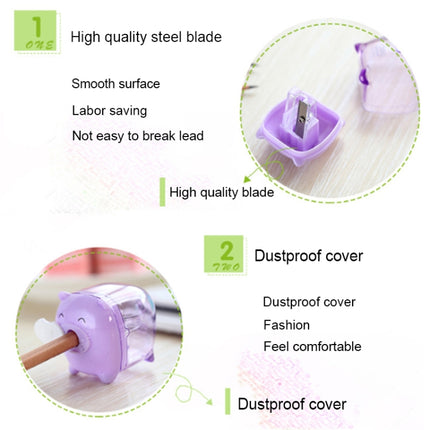 10 PCS Deli Mini Pig Manual Pencil Sharpeners Kids Friendly at Home Office School, Random Color Delivery-garmade.com