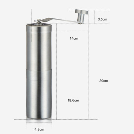 Portable Conical Burr Mill Manual Stainless Steel Bean Pepper Hand Crank Coffee Grinder, Gift Box Package-garmade.com