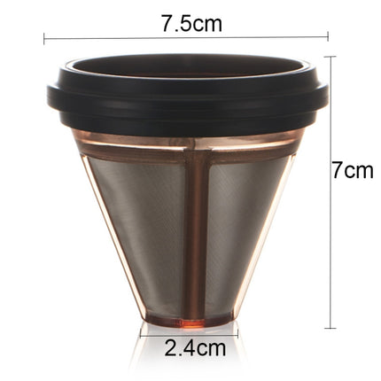 Stainless Steel Cone Shaped Pour Over Coffee Dripper with Double Layered Filter-garmade.com