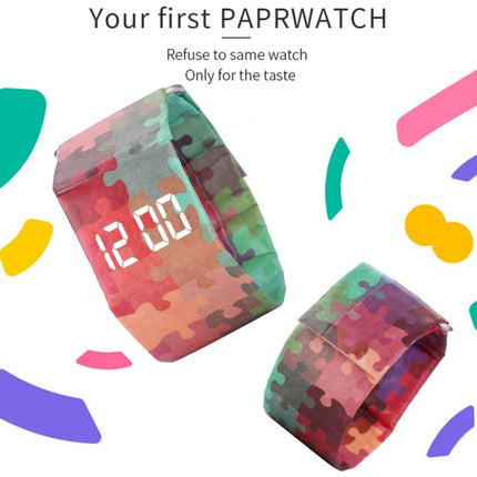 City Of Sky Pattern Creative Fashion Waterproof Paper Watch Intelligent Paper Electronic Wristwatch-garmade.com