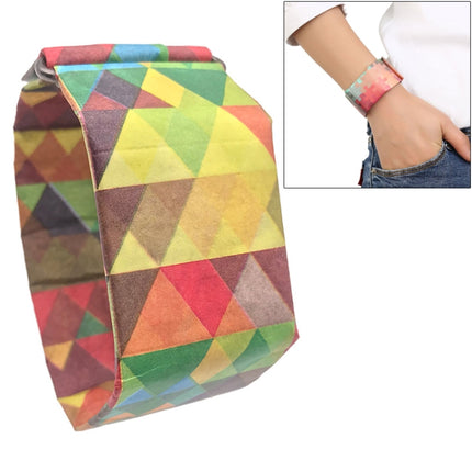Multicolored Triangle Pattern Creative Fashion Waterproof Paper Watch Intelligent Paper Electronic Wristwatch-garmade.com