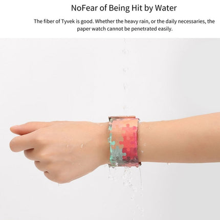 Multicolored Triangle Pattern Creative Fashion Waterproof Paper Watch Intelligent Paper Electronic Wristwatch-garmade.com