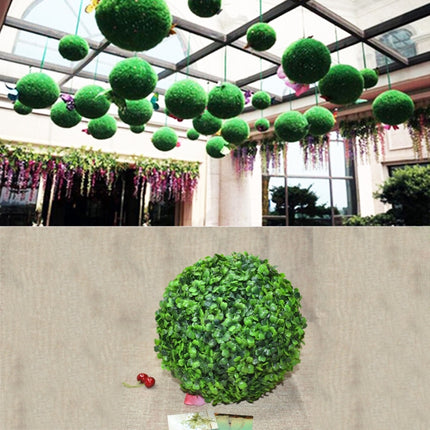 Artificial Aglaia Odorata Plant Ball Topiary Wedding Event Home Outdoor Decoration Hanging Ornament, Diameter: 4.7 inch-garmade.com