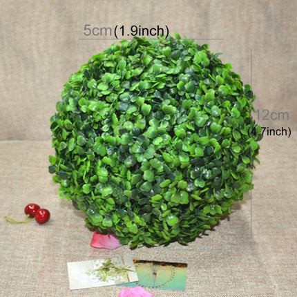 Artificial Aglaia Odorata Plant Ball Topiary Wedding Event Home Outdoor Decoration Hanging Ornament, Diameter: 4.7 inch-garmade.com