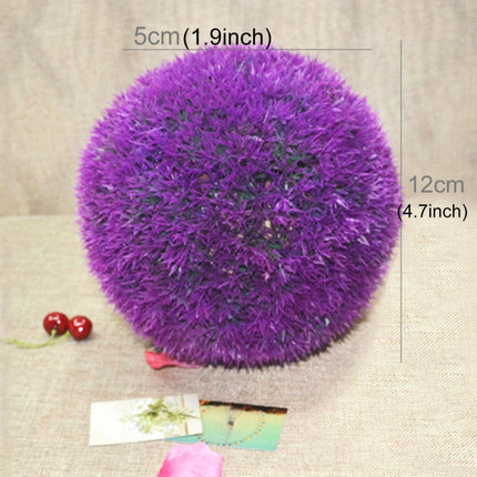 Artificial Grass Plant Ball Topiary Wedding Event Home Outdoor Decoration Hanging Ornament, Diameter: 4.7 inch-garmade.com