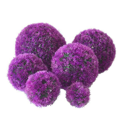 Artificial Grass Plant Ball Topiary Wedding Event Home Outdoor Decoration Hanging Ornament, Diameter: 4.7 inch-garmade.com