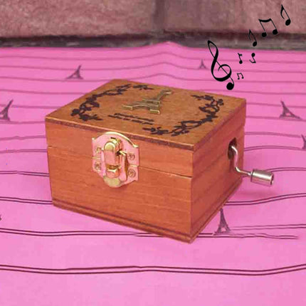 Home Decor Creative Exquisite Retro Wooden Birthday Decorations Music Box, Random Style Delivery-garmade.com