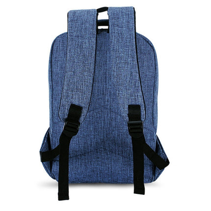 Universal Multi-Function Canvas Cloth Laptop Computer Shoulders Bag Business Backpack Students Bag, Size: 43x28x12cm (Blue)-garmade.com
