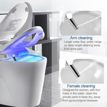 V Shape Multi-function Bathroom Automatic Cleaning Heating Intelligent Flush Toilet Cleaner Cover-garmade.com
