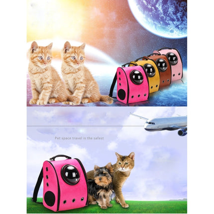 Space Capsule Carrier Breathable Pet Backpack Travel Portable Pet Bag for Cat / Dog and Other Pets, Size:32*29*42cm(Brown)-garmade.com