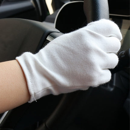 12 Pairs Pure Cotton Working Gloves, Medium Thick Size：XL-garmade.com
