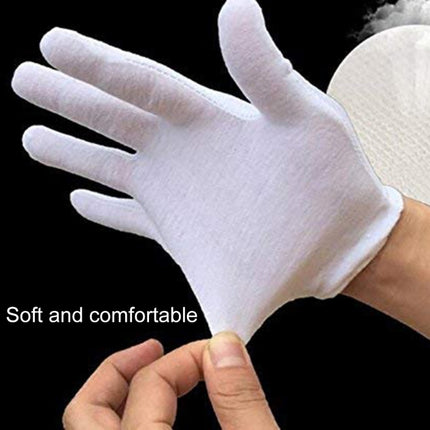 12 Pairs Pure Cotton Working Gloves, Thickened，Size：XL-garmade.com