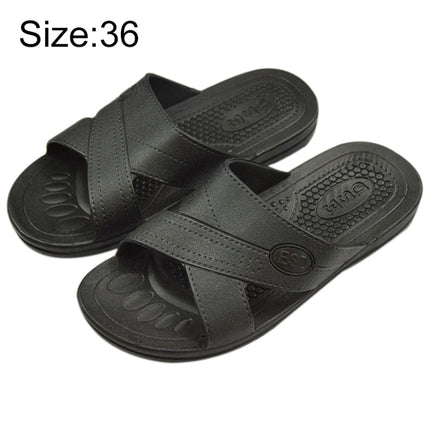 Anti-static Non-slip X-shaped Slippers, Size: 36 (Black)-garmade.com