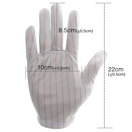 10 Pairs Anti-static Striped Dispensing Gloves, Size：Free Size-garmade.com