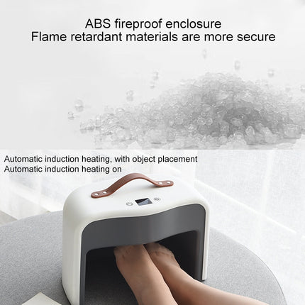 Household Office Radiator Warmer Electric Heater Warm Air Blower Intelligent Induction Foot Warmer (White)-garmade.com