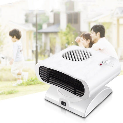 Mini Shaking Head Radiator Warmer Electric Heater Warm Air Blower (White)-garmade.com