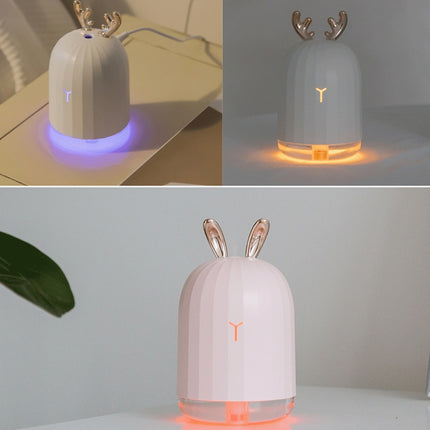 3life-318 2W Cute Deer USB Mini Humidifier Diffuser Aroma Mist Nebulizer with LED Night Light for Office, Home Bedroom, Capacity: 220ml, DC 5V-garmade.com