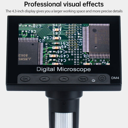 720P 4.3 inch Display Screen HD Industrial Digital Microscope-garmade.com
