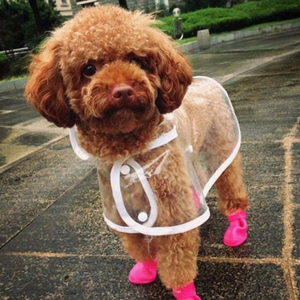 Lovely Pet Dog Shoes Puppy Candy Color Rubber Boots Waterproof Rain Shoes, S, Size: 4.3 x 3.3cm(Yellow)-garmade.com