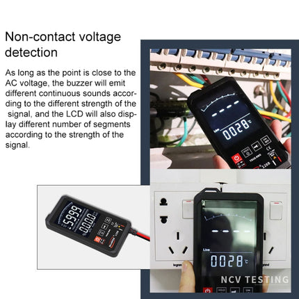 HY128B Reverse Display Screen Ultra-thin Touch Smart Digital Multimeter Fully Automatic High Precision True Effective Value Multimeter-garmade.com
