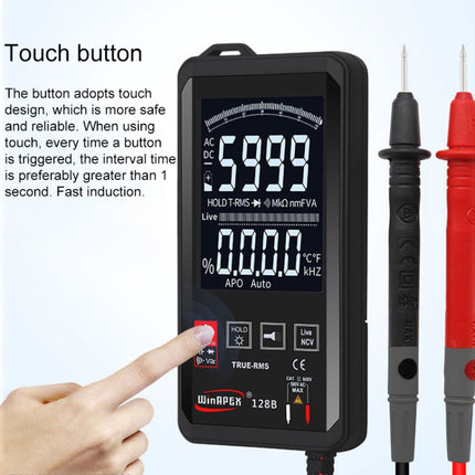 HY128C Color Screen Ultra-thin Touch Smart Digital Multimeter Fully Automatic High Precision True Effective Value Multimeter-garmade.com