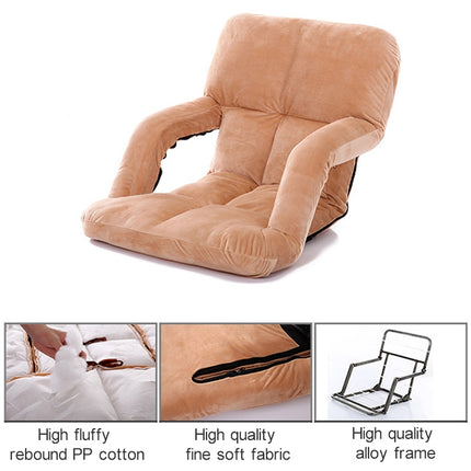 A3 Creative Lazy Sofa with Armrests Foldable Single Backrest Recliner (Rose Red)-garmade.com