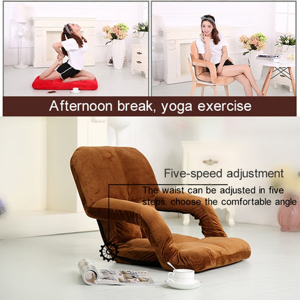 A3 Creative Lazy Sofa with Armrests Foldable Single Backrest Recliner (Rose Red)-garmade.com