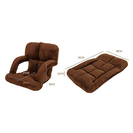 A3 Creative Lazy Sofa with Armrests Foldable Single Backrest Recliner (Red)-garmade.com