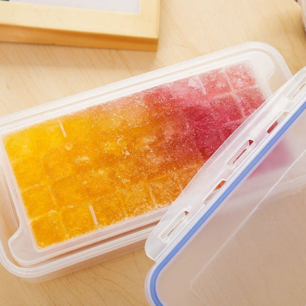 Small Square Ice Mold Trays Multi-layer Mold with Cover Ice Storage Box, 4 Layers-garmade.com