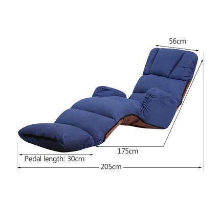 C5 Lazy Sofa Bed Bedroom Leisure Armrest Recliner Single Sofa Recliner (Grey)-garmade.com