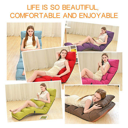 C1 Lazy Couch Tatami Foldable Single Recliner Bay Window Creative Leisure Floor Chair, Size:205x56x20cm (Green)-garmade.com