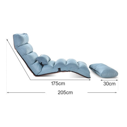 C1 Lazy Couch Tatami Foldable Single Recliner Bay Window Creative Leisure Floor Chair, Size:205x56x20cm (Purple)-garmade.com