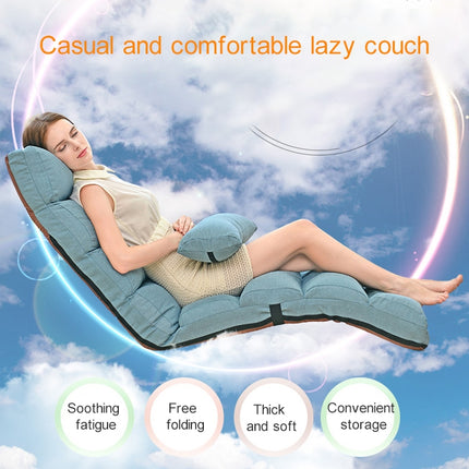 C1 Lazy Couch Tatami Foldable Single Recliner Bay Window Creative Leisure Floor Chair, Size: 175x56x20cm(Lake Blue)-garmade.com