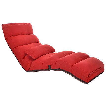 C1 Lazy Couch Tatami Foldable Single Recliner Bay Window Creative Leisure Floor Chair, Size: 175x56x20cm(Red)-garmade.com