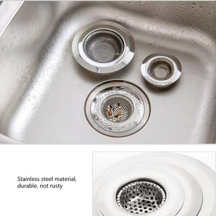 Wide Edge Sink Filter Floor Drain Cover Shower Sewer Stainless Steel Strainers, Size: L (11.5 x 11.5cm)-garmade.com