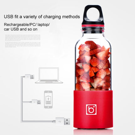 Bingo 500ml Mini Portable USB Rechargeable Electric Juicer Cup Juicer Blender, 22000 Revolutions Per Minute(Red)-garmade.com