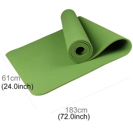 6mm Thickness Eco-friendly TPE Anti-skid Home Exercise Yoga Mat, Size:183*61cm(Green)-garmade.com