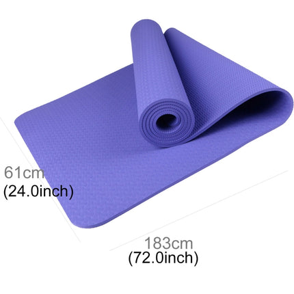 6mm Thickness Eco-friendly TPE Anti-skid Home Exercise Yoga Mat, Size:183*61cm(Purple)-garmade.com