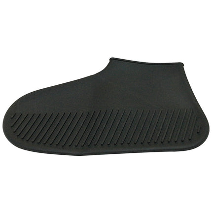 Waterproof Antiskid Silicone Outdoor Rainboots Shoes Cover, Size: S (25-33)(Black)-garmade.com
