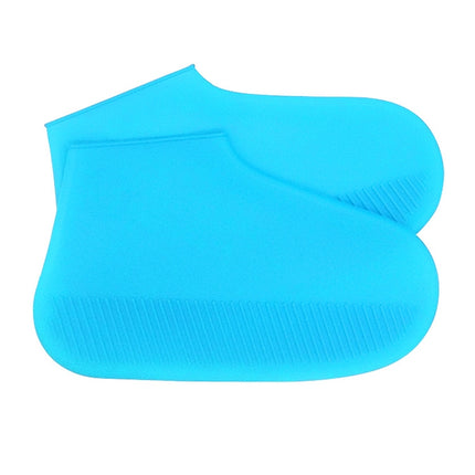 Waterproof Antiskid Silicone Outdoor Rainboots Shoes Cover, Size: S (25-33)(Sky Blue)-garmade.com